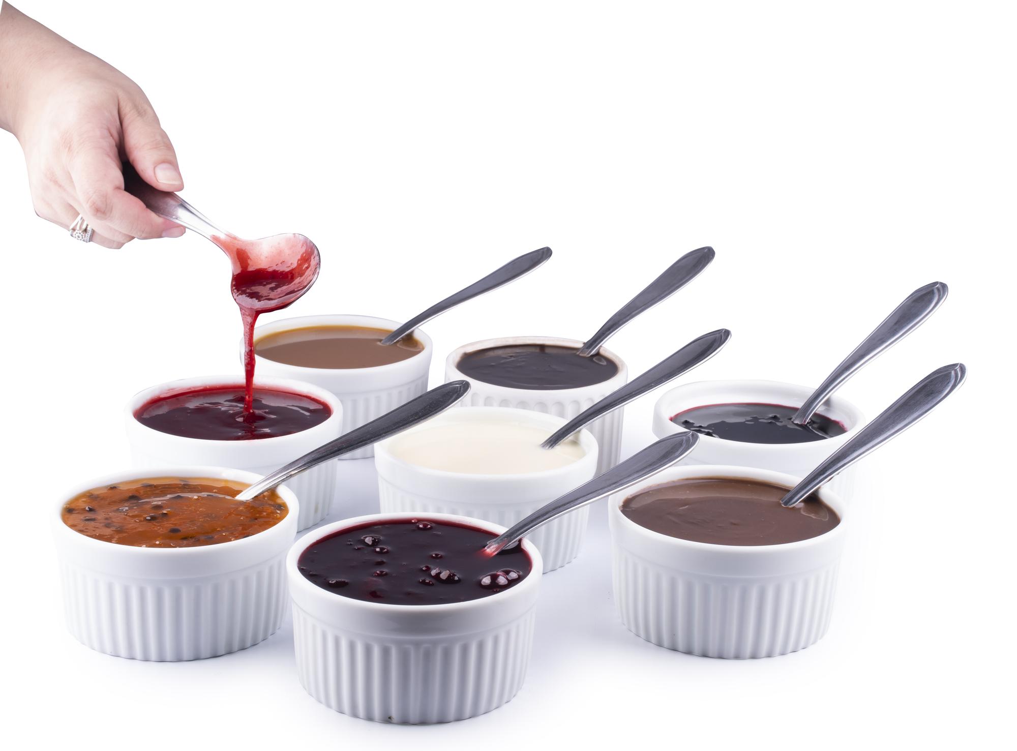 Participants tasting a sauce